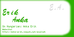 erik anka business card